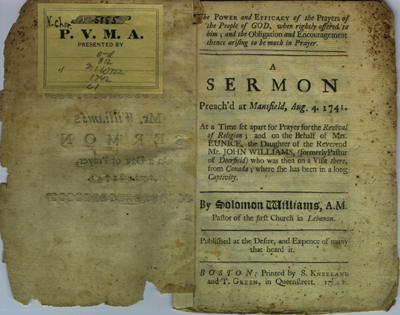 A Sermon Preach'd at Mansfield, August 4, 1741